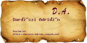 Daróczi Adrián névjegykártya