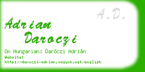 adrian daroczi business card