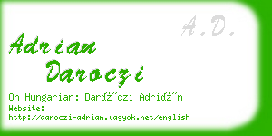 adrian daroczi business card